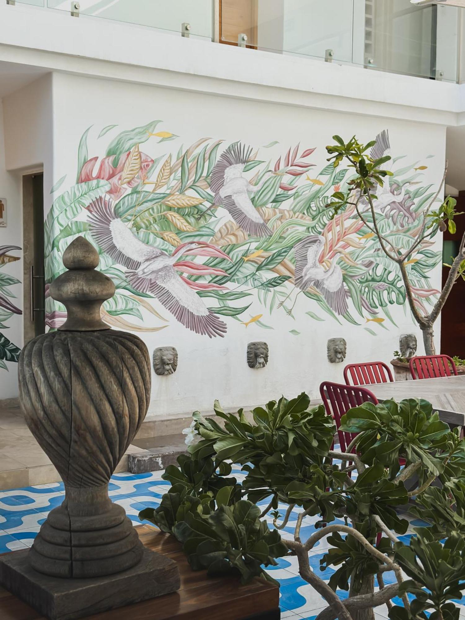 Hotel Catedral La Paz Dış mekan fotoğraf Mural at the restaurant